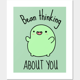 Bean Thinking About You Cute Bean Posters and Art